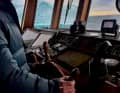 Dr Tobias Reichmuth takes the helm on his "Prometej".