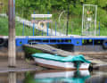 The boats are literally on dry land.