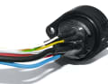 Double sealing: After connecting the cables, this plug is moulded so that no water can reach the contacts on the inside.