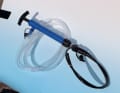 The hand pump is significantly larger than its metal sister, which is also noticeable in the pumping capacity.