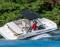 The Bowrider turns and circles with safety reserves.