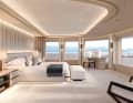 Cream tones dominate the colour spectrum in both the salon and the master suite