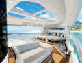 Open air: the variable foredeck with jacuzzi and plenty of light from above