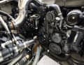 VGT500 The three Swedish diesel engines have sufficient space in the engine compartment of the 1501. A large external filter with water separator and sight glass ensures clean fuel for each engine. The two oil filters are easily accessible in front of the belt drive