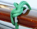 The submersible pumps are held in place by ropes