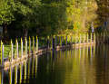 Deserted waiting area at Strasen lock - completely unthinkable at any other time of the season and especially in summer