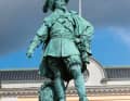 Stolzes Standbild König Gustav II. Adolfs auf dem gleichnamigen Platz im Zentrum Göteborgs
