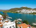 Verstecktes Idyll: Blick vom portugiesischen Alcoutim über den Rio Guadiana auf das spanische Sanlúcar