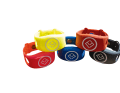 The bracelets are available in a wide variety of colours - so there is something for everyone. Children in particular can be persuaded to put on a bracelet with the right shade of colour