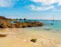 Exclusive spot: A single mooring buoy lies in the crystal-clear waters of the bay at Port d'Arlan