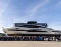 Proud yacht builders: Pershing laminated the hull and superstructure from glass fibre, the hardtop from carbon.