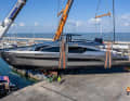 Keine Propeller: „Caffeine“ treiben je drei Waterjets und MTUs an, was für 35,5 Knoten Topspeed und einen Tiefgang von nur 1,45 Meter sorgt – perfekt für das Heimatrevier vor Miami.