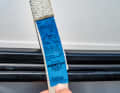Data sheet: Test mark, tensile force, manufacturer and date of manufacture: The label lists all the important data for the tensioning strap
