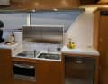 The pantry is located opposite the lounge table