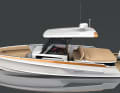 Sterk 31 RC: The 31 RC is the first of three brand new models - wetbar and full-cabin versions are to follow. Made for those who love speed and comfort. The high lights of the RC version are two large sun loungers, an XL T-top, an engine with 2x 300 hp and a top speed of 50 kn.