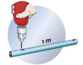 The holes have a diameter of between 1 and 2 mm and are drilled at intervals of around 1 metre