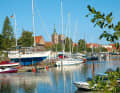 Moorings in the Langenkanal, St. Nikolai in the background