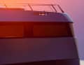 Striking detail: the negative and extensively glazed bow rises 4.70 metres into the air and houses the 37 square metre owner's suite with a 270-degree view. The mooring equipment is located above it.