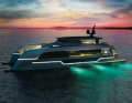 Only the finest. Inspired by the design of super sports cars, Sunreef has created a catamaran in a class of its own. The enormous width creates space for a ballroom-style saloon and an owner's suite with bathroom and terrace. Three guest cabins and a fly with bar and whirlpool are also included as standard. It goes without saying that wishes such as a fitness centre on the Beletage will be realised.

	Info: http://www.sunreef-yachts.com