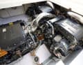 VGT500 The three Swedish diesel engines have sufficient space in the engine compartment of the 1501. A large external filter with water separator and sight glass ensures clean fuel for each engine. The two oil filters are easily accessible in front of the belt drive