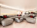 Metropolitan interior: The AB designers gave the three-part large room on the main deck - seating area, dining area, steering position - a light lounge atmosphere