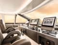 Von hier aus wird die Motoryacht gesteuert
