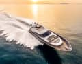 Light wind, old swell: The sea off the Côte d'Azur barely allowed the calculated top speed of 54 knots