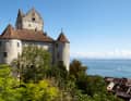 Meersburg Castle high above Lake Constance