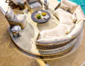 Interior: Natural materials and rounded shapes set the pace