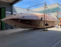 Laid on its side: The underwater hull was also overhauled