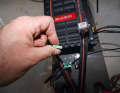 Power from the socket: Never without a fuse! It is supplied separately and must be inserted after installation. So it is not forgotten