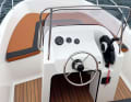 The control panel is protected and offers plenty of space for additional instruments.