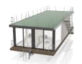 The new houseboats from SEATY offer plenty of space both indoors and outdoors.