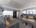 The modern furnishings are bright and friendly