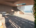 The glass-bottomed pool casts additional light into the beach club.
