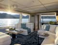 The large side windows and rear entrance allow plenty of light into the saloon, giving it an inviting ambience.