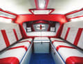 Below deck of the 50 Marauder SS there are sporty seating and reclining
	and sunbathing areas