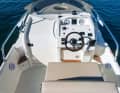 The instruments at the helm are easy to read and there is plenty of space for additional electronic accessories
