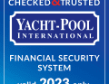 Yacht-Pool vergibt das Qualitätssiegel „Checked & Trusted Financial Security System“ an Vercharterer, deren Bonität, Geschäftsgebaren und Flottenzustand er zuvor streng geprüft hat