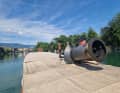 Schmid has to lay the chimney for the passage under the Solothurn bridges