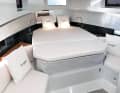 Two comfortable double beds await below deck...