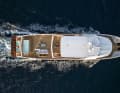"Miouch" travels at a maximum speed of twelve knots.