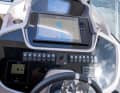 The clearly organised control station with large plotter