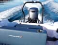 Gliding speed is achieved in no time at all with the electric outboard motor
