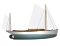 1902: „Abiel Abbot Low“: Der 11,50 m lange Spitzgatter aus Holz war mit einem Zweizylinder-Kerosinmotor mit 10 PS ausgerüstet.