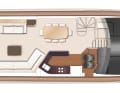 The new Proncess 75 motor yacht with flybridge