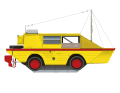 1950: „Half Safe“: Vom Schwimm-Jeep Ford GPA wurden im Krieg 12 000 Stück gebaut – allerdings nicht für Ozeanüberquerungen.