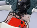 The tank is located under a flap.