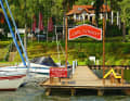 Hafen und Restaurant "Café Dorsch" am Scharmützelsee