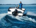 The ARIES-R50-E outboard on a Victory (Tender 606)